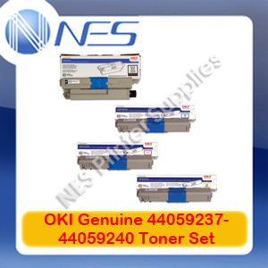 OKI Genuine 44059237-44059240 BK/C/M/Y (Set of 4) Toner Cartridge for MC860